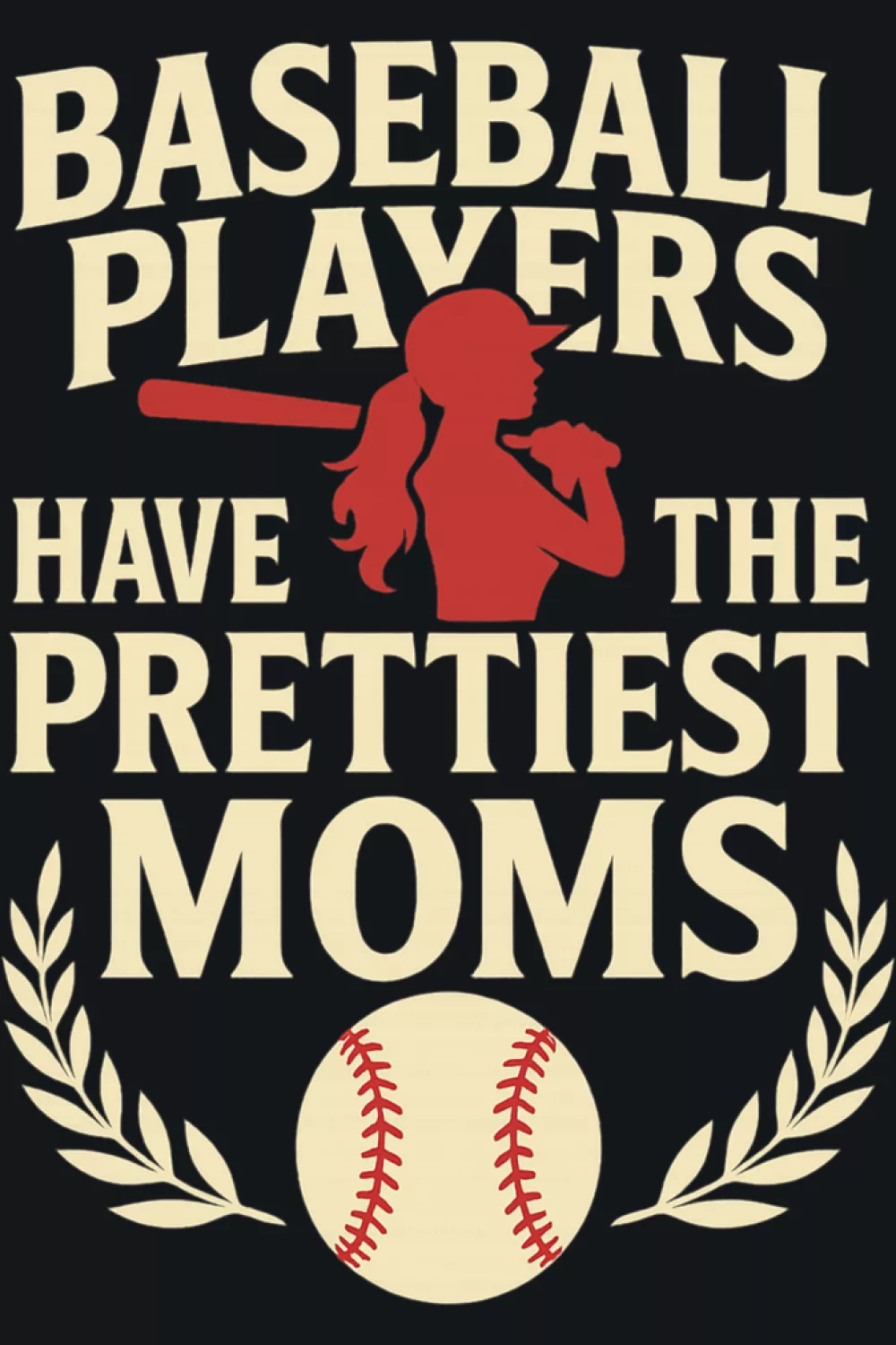 Laurel style baseball mom pride with a classic, badge like feel for team gatherings and game days.