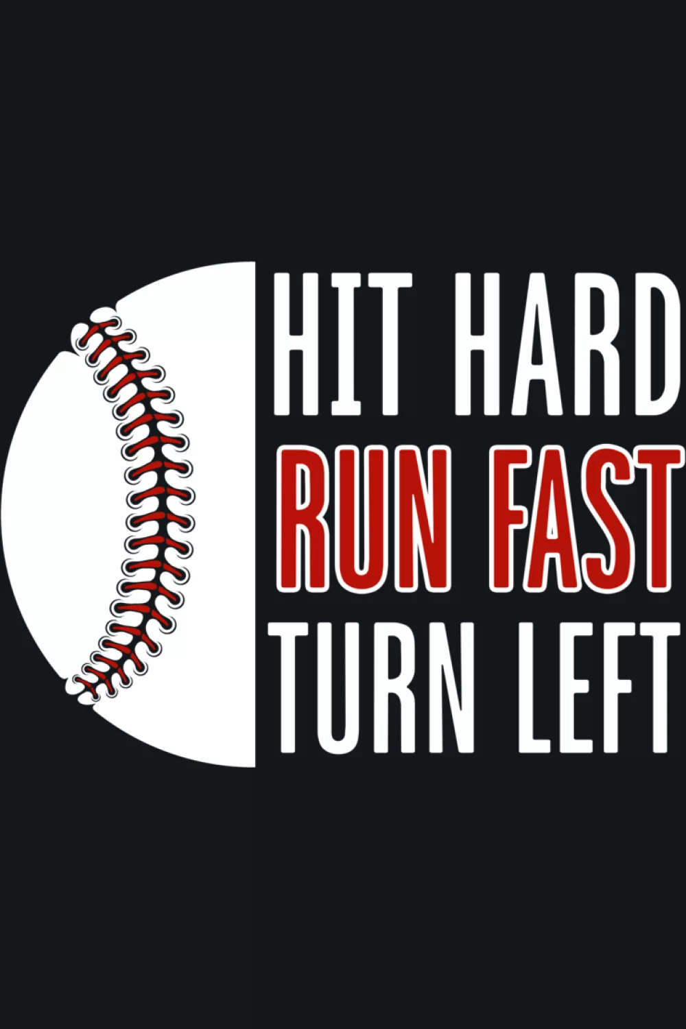 Diamond sport quote that works for both baseball and softball with a balanced icon plus text layout.