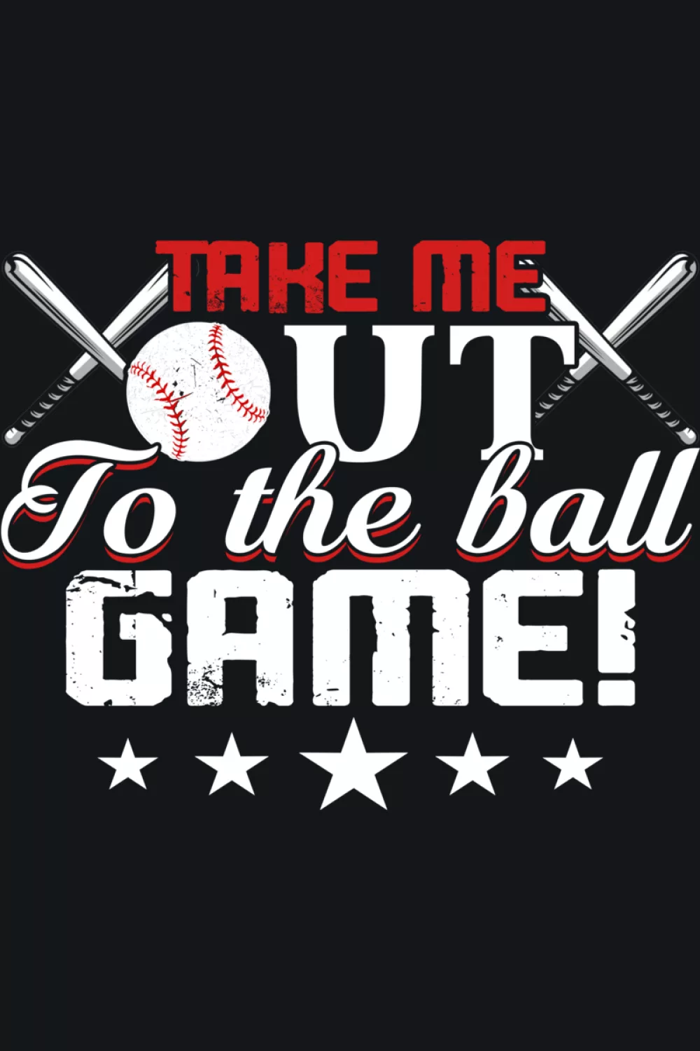 Sporty quote driven ballpark message that feels modern and neat for everyday wear beyond the stadium.