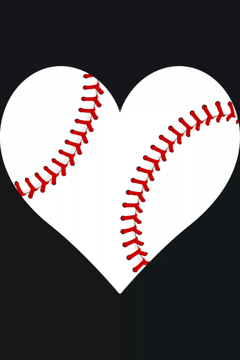 41+ Love Baseball Heart Shirt Design Ideas for Game Day and Valentines Day 48 Baseball fan or player heart design with classic seams for everyday wear.