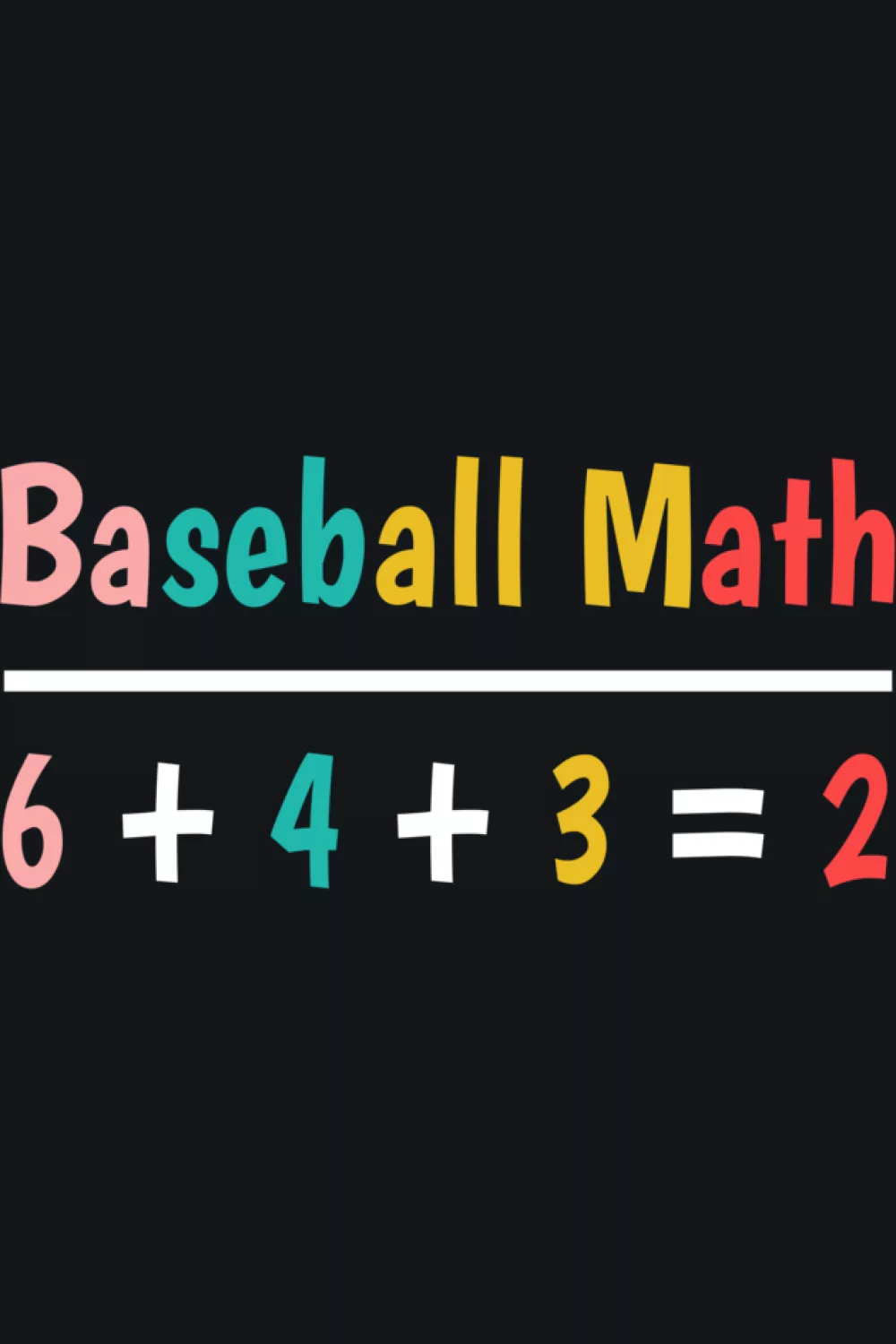 Baseball inspired math 6 4 3 2 double play tee