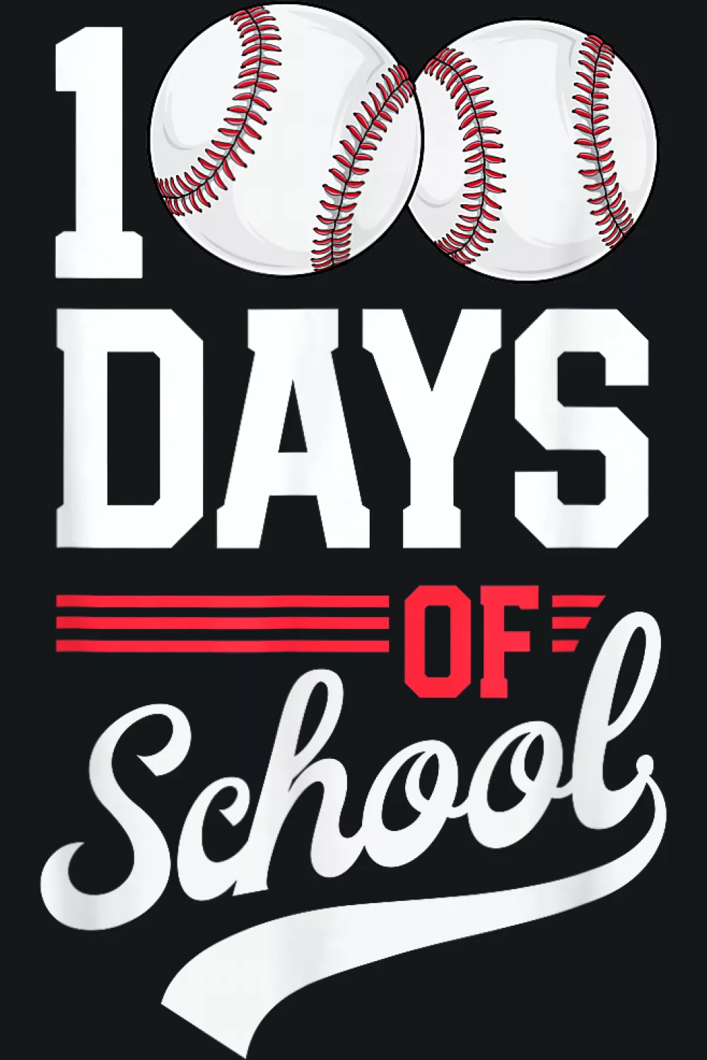 boys baseball 100 days school shirt