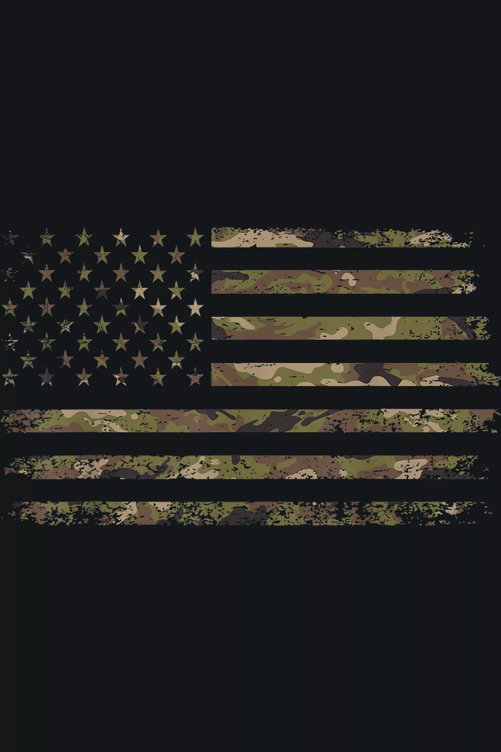 Faded camo stripes with small star field