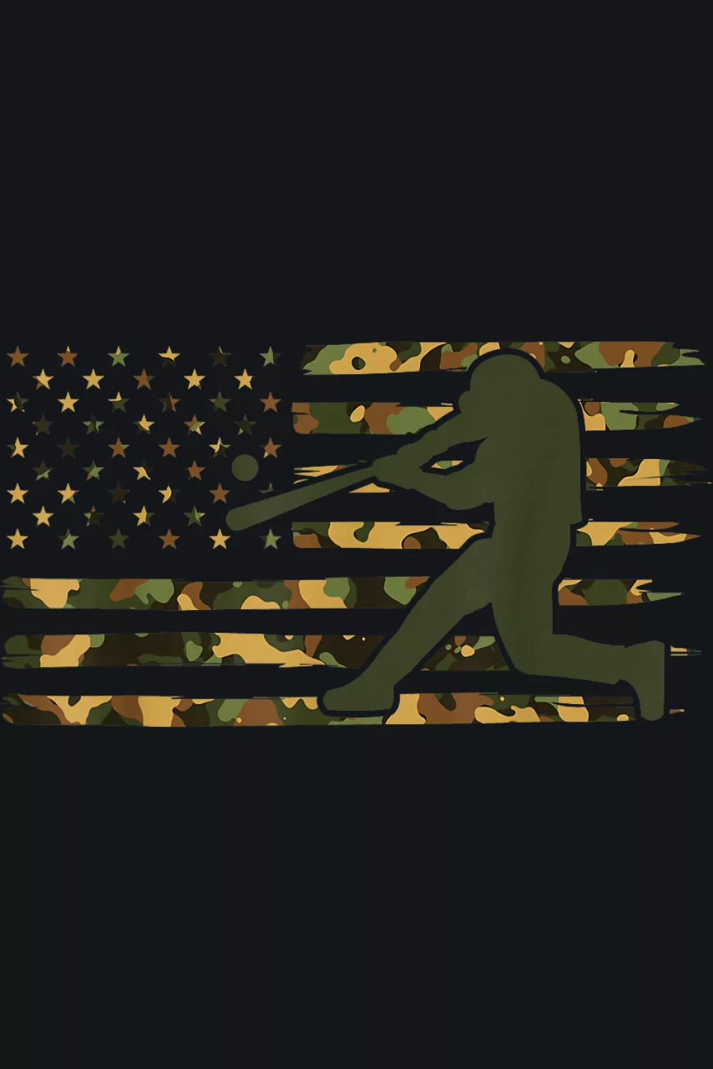 Camo USA flag with batter panel
