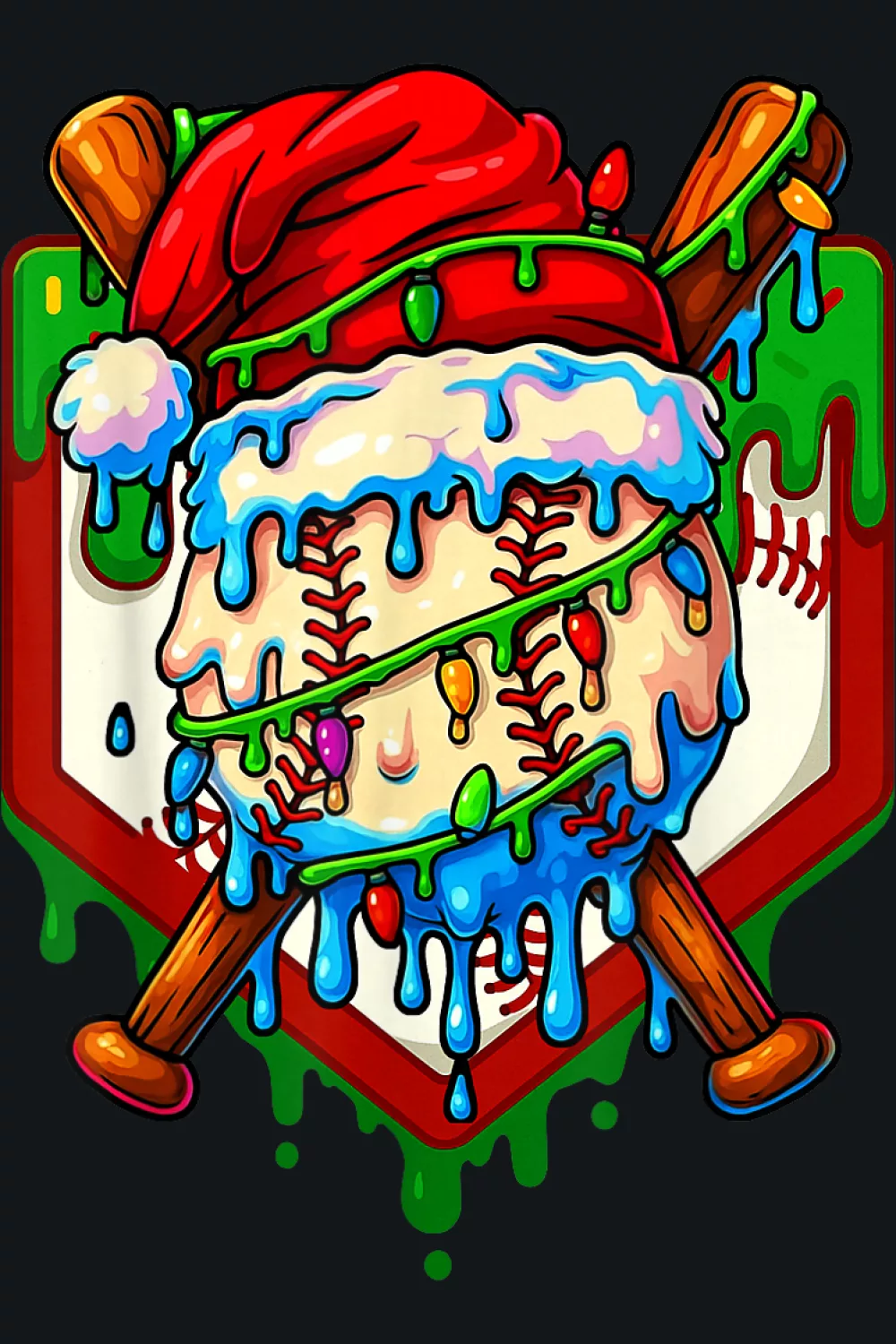 Santa player with frosty scoop accent