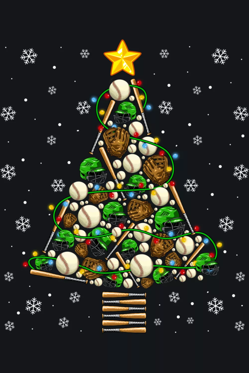 Tree made for comfy pajama sets with soft pastel lights.