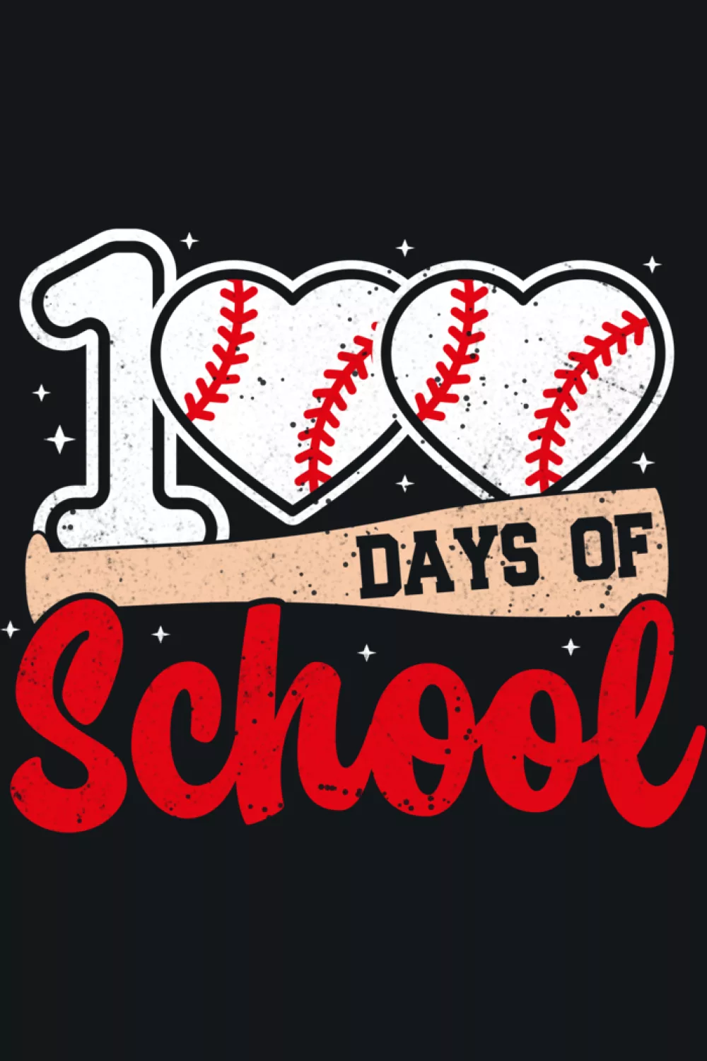cute baseball shirt for 100th day school