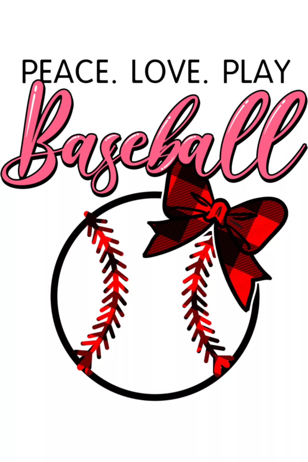 Cute bow and baseball art that feels perfect for young girls