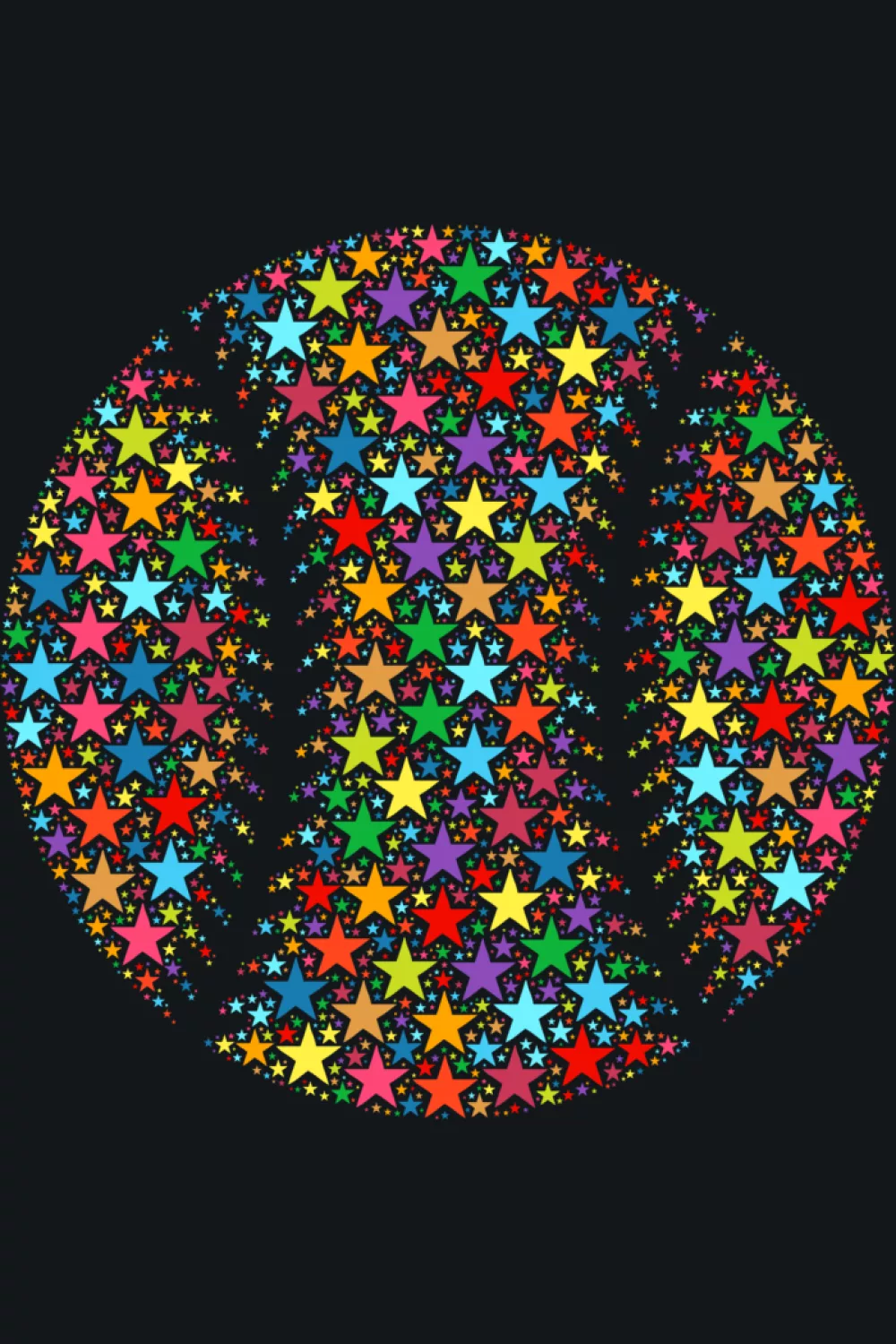 Cute colorful star dot baseball ball design with playful pattern for women, girls, and boys.