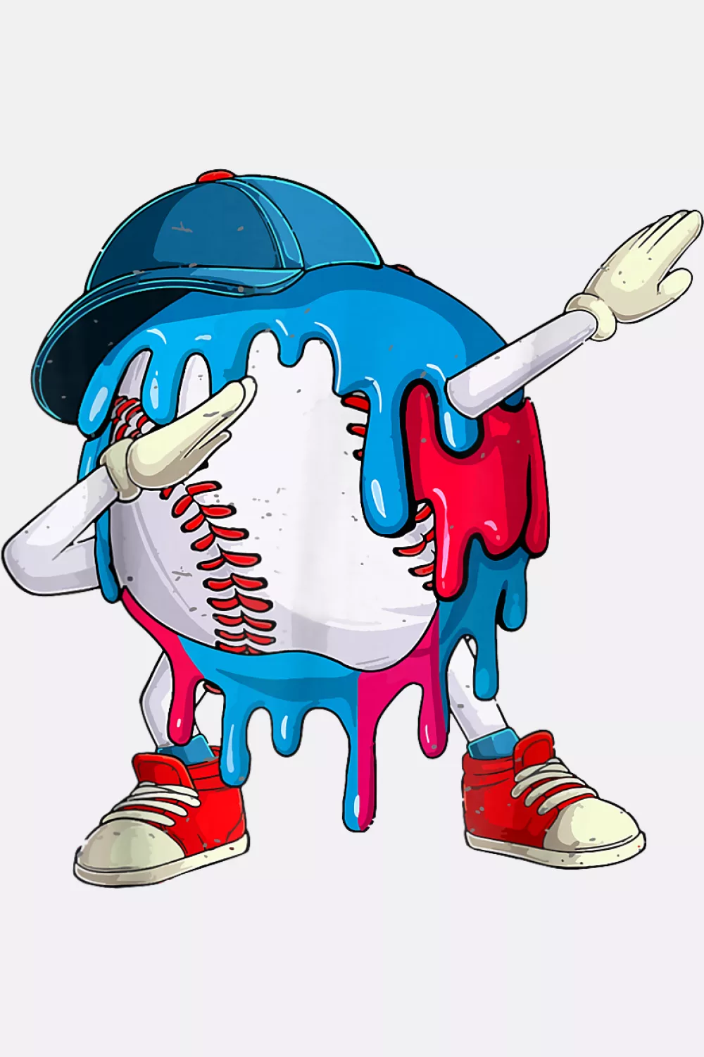 Ice cream drip dabbing baseball