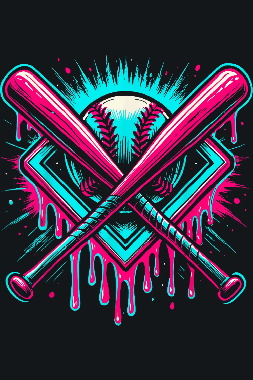 Focused bat icon with glow edges