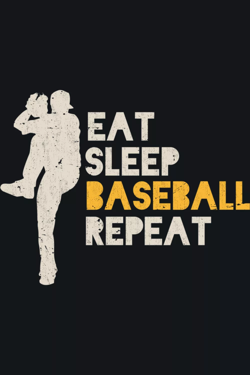 Eat Sleep Baseball Repeat pitcher funny