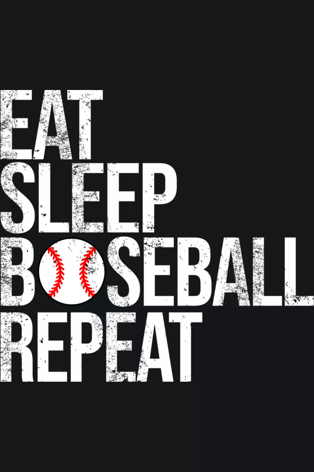 Eat Sleep Baseball Repeat funny sport baseball player