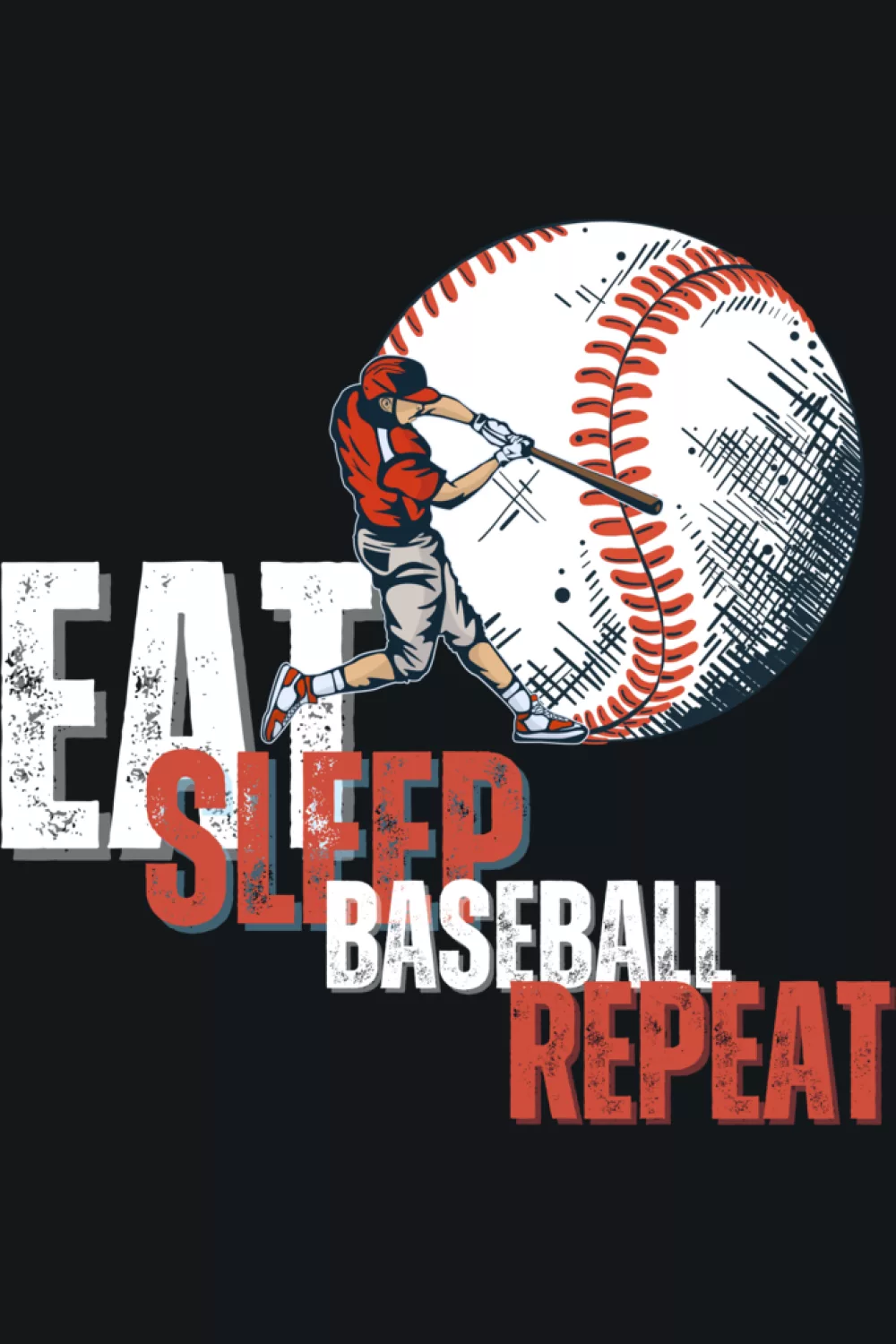 Eat Sleep Baseball Repeat kids boys players