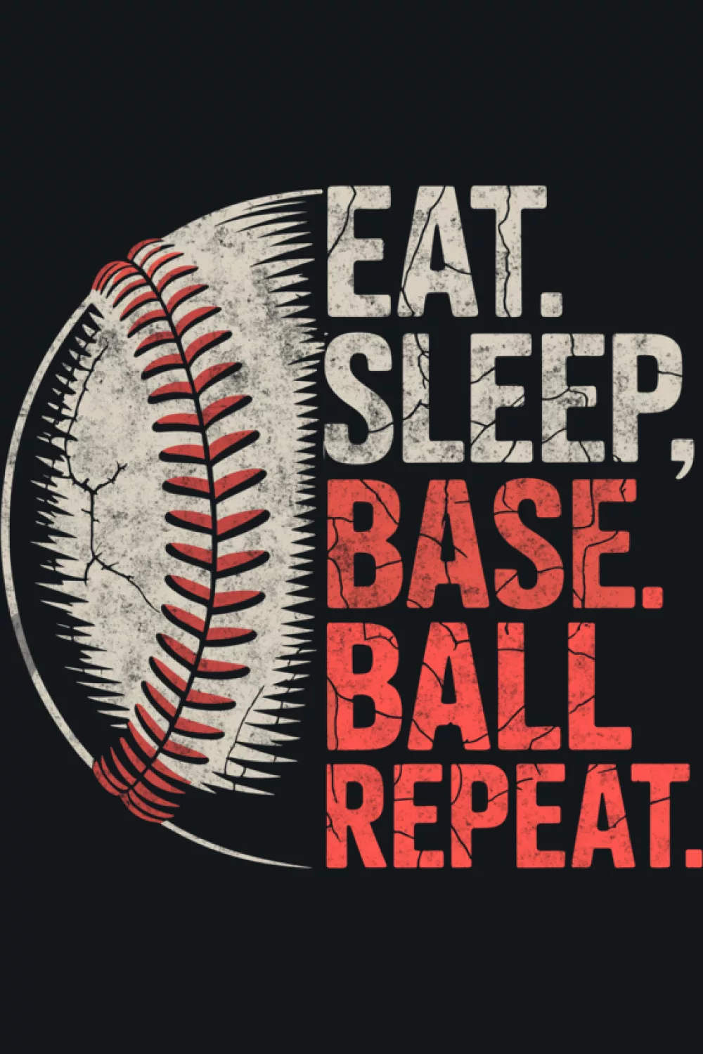 Eat Sleep Baseball Repeat player tee coach fan sport lover