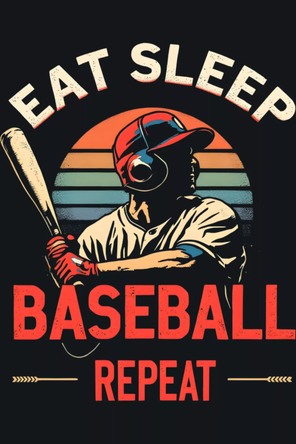 Eat Sleep Baseball Repeat tee funny saying version B