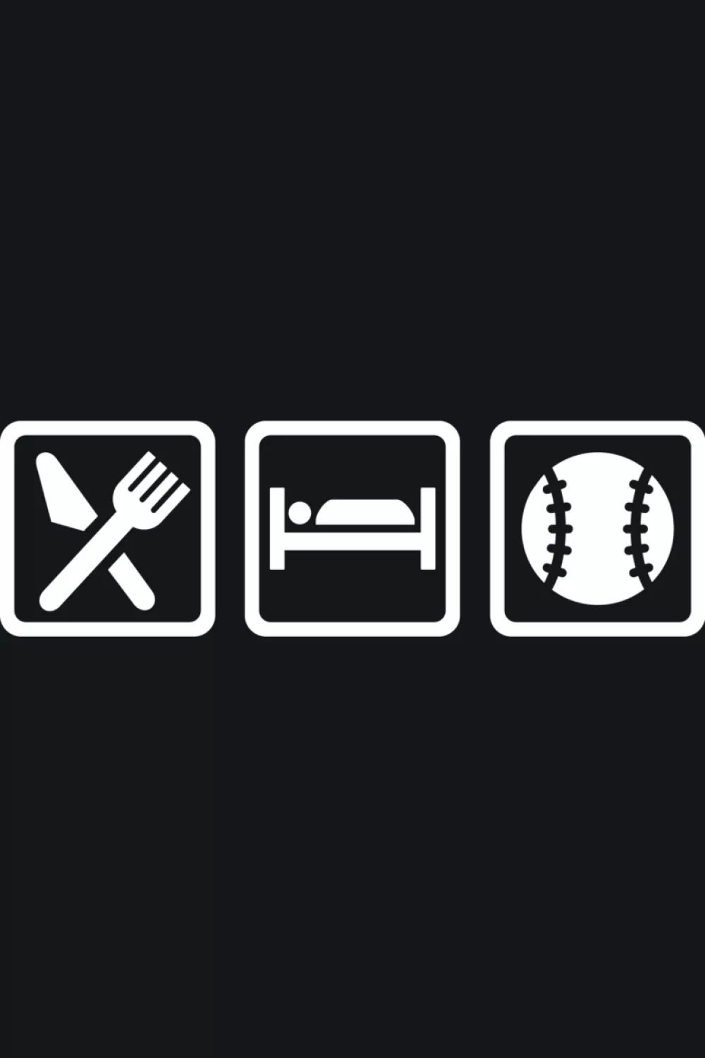 Eat sleep baseball minimalist