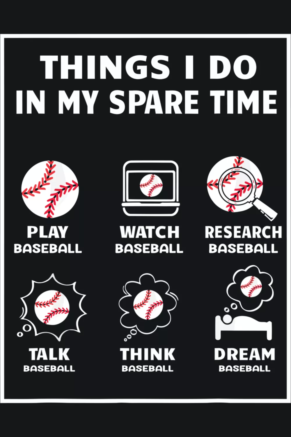 Funny baseball player checklist with bold headings and icons that feel energetic and clear.
