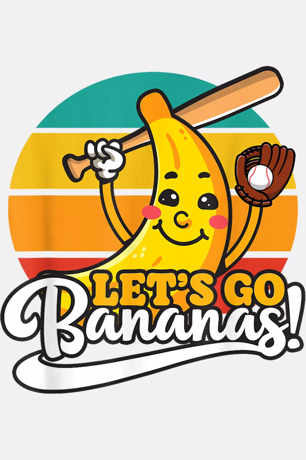 Let's Go Bananas typographic badge