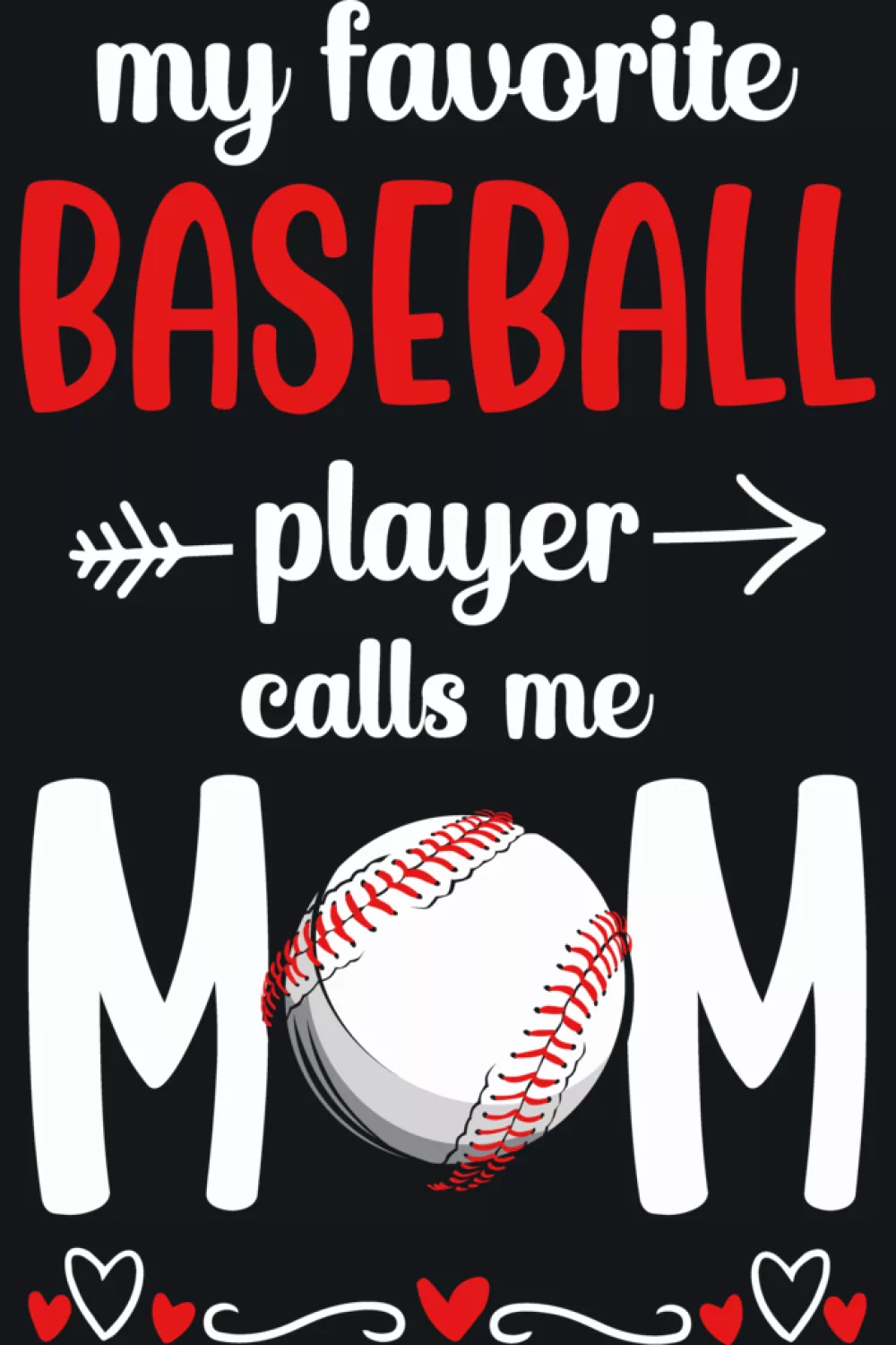 Funny baseball mom phrase with playful icons that hint at long days at the field.