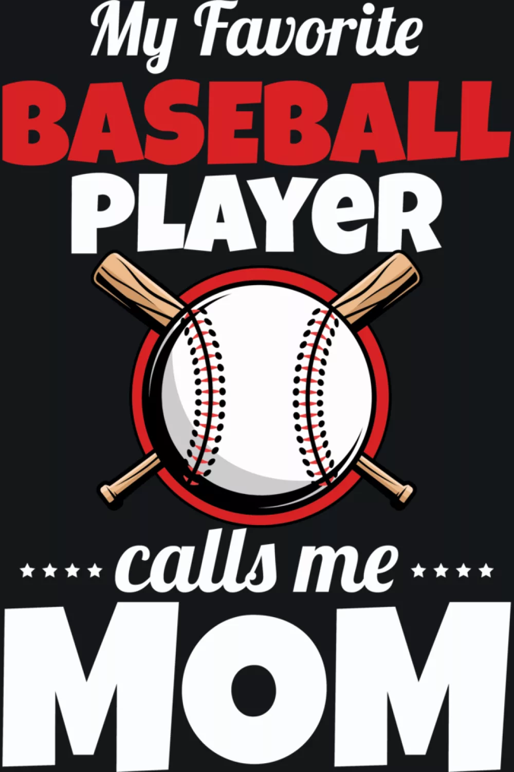 Funny baseball moms flag themed design with playful lettering.
