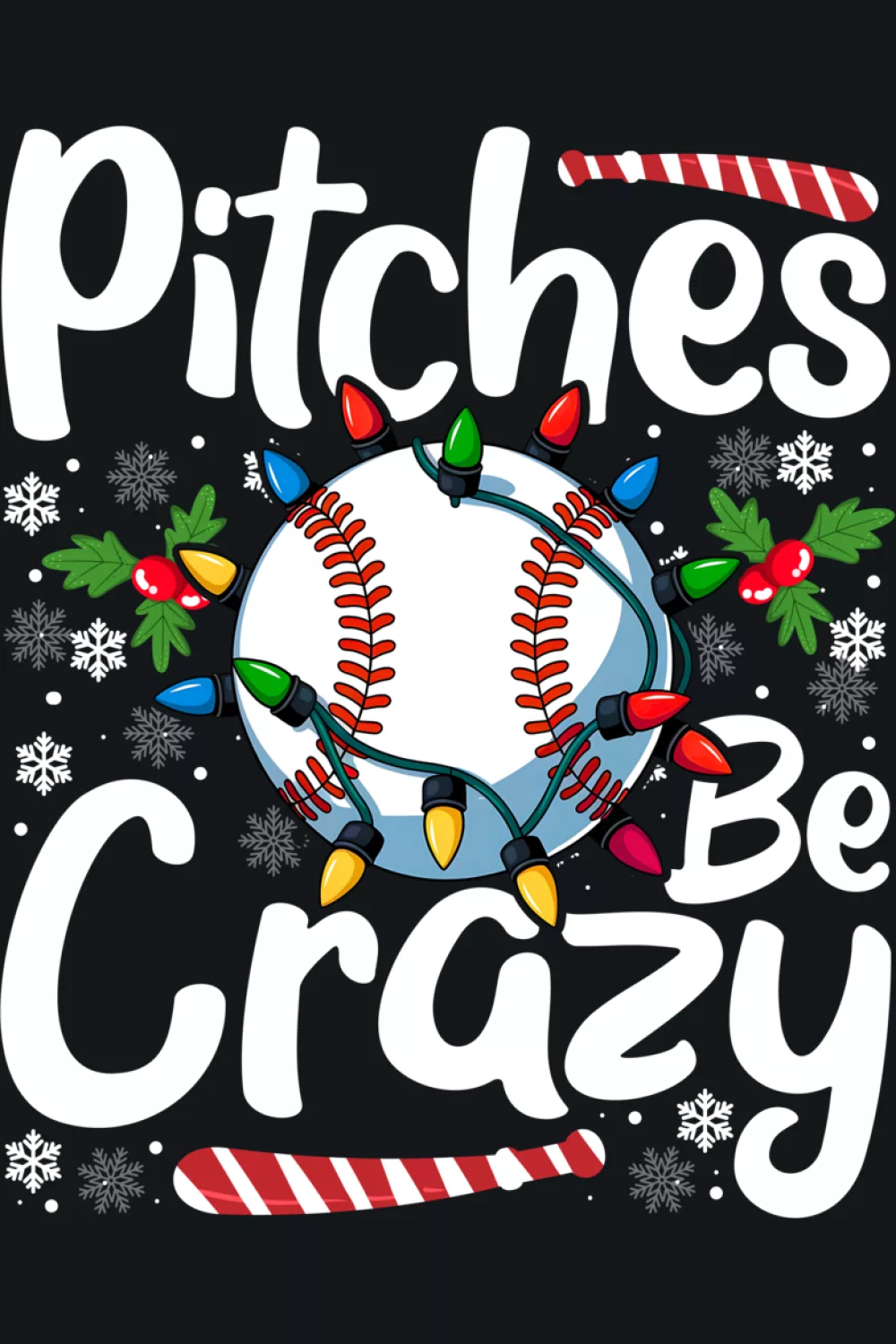 Alternate Pitches Be Crazy Christmas lights design with Santa hat.