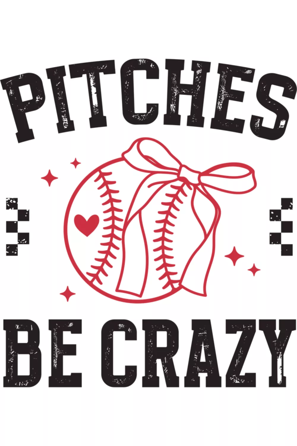 Pitches Be Crazy softball Christmas shirt for girls, women, and coaches.
