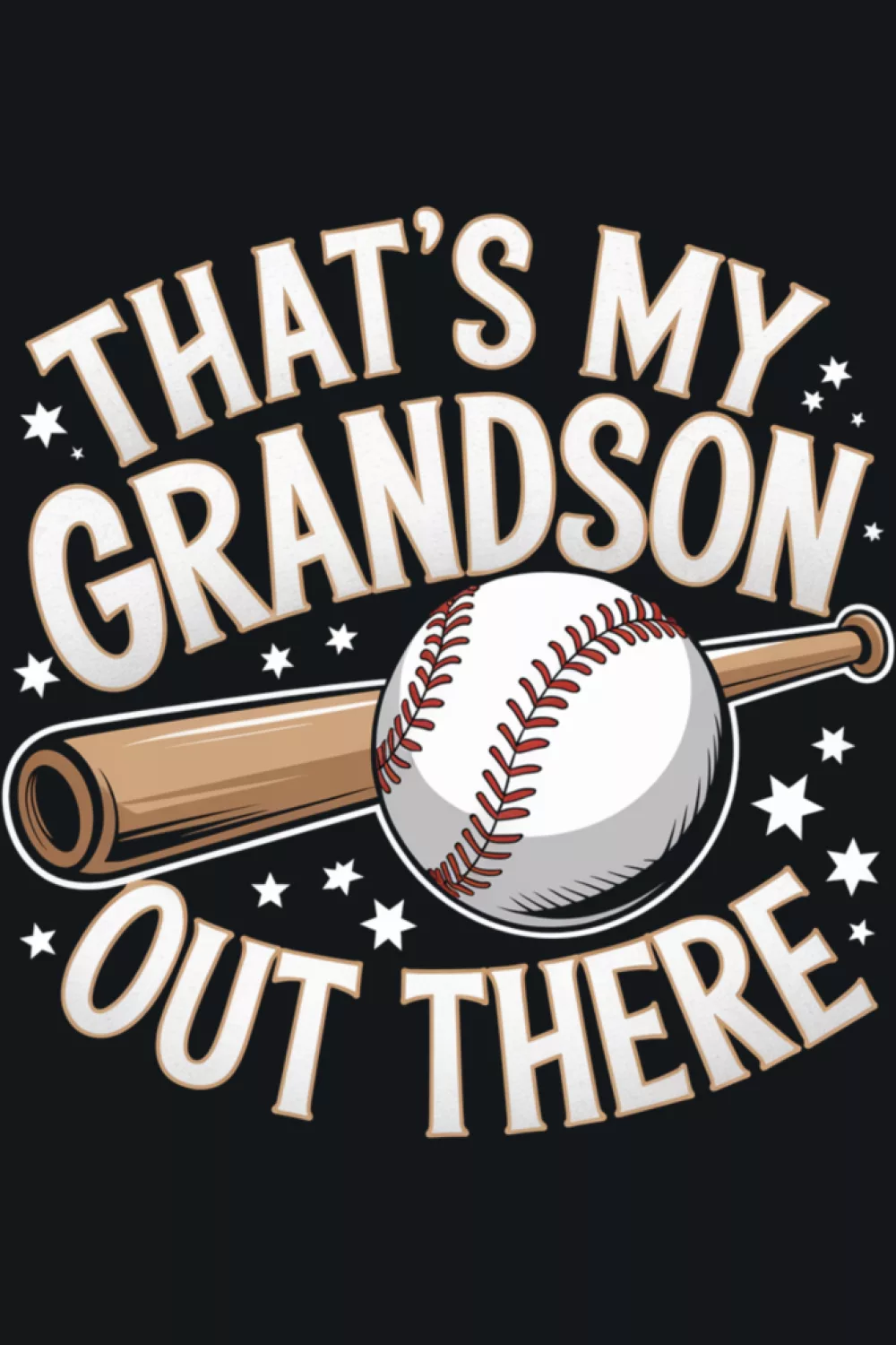 Humorous baseball grandparents outfit