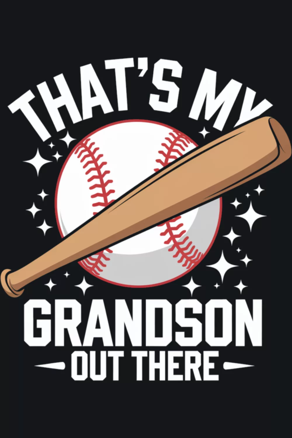 Funny grandparents baseball support look