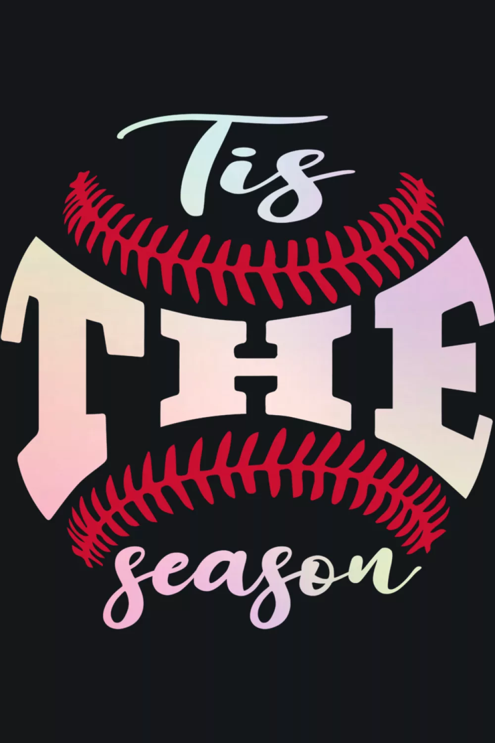 Vintage style seasonal baseball phrase that gives your outfit an old school sports feel.