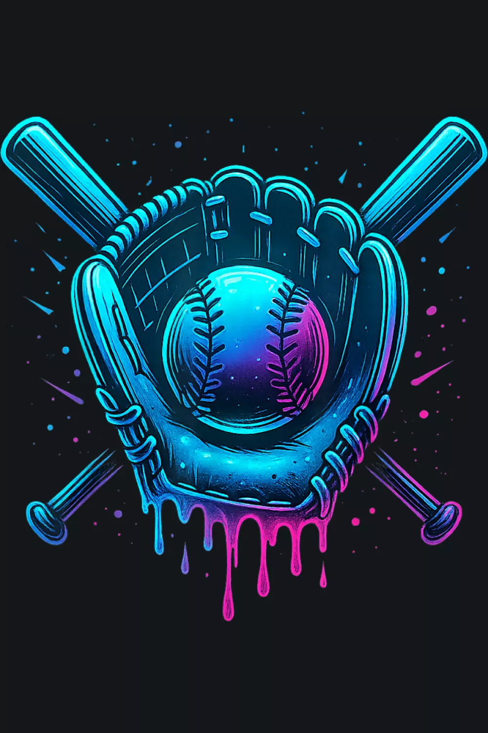 Futuristic glow on a bold ball crest