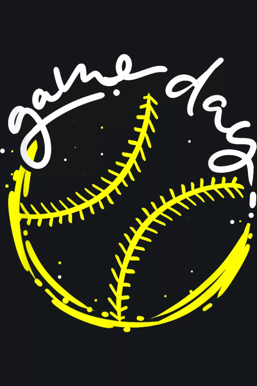 Game day circle mark with a bright pop that suits boys and girls cheering from the bleachers.