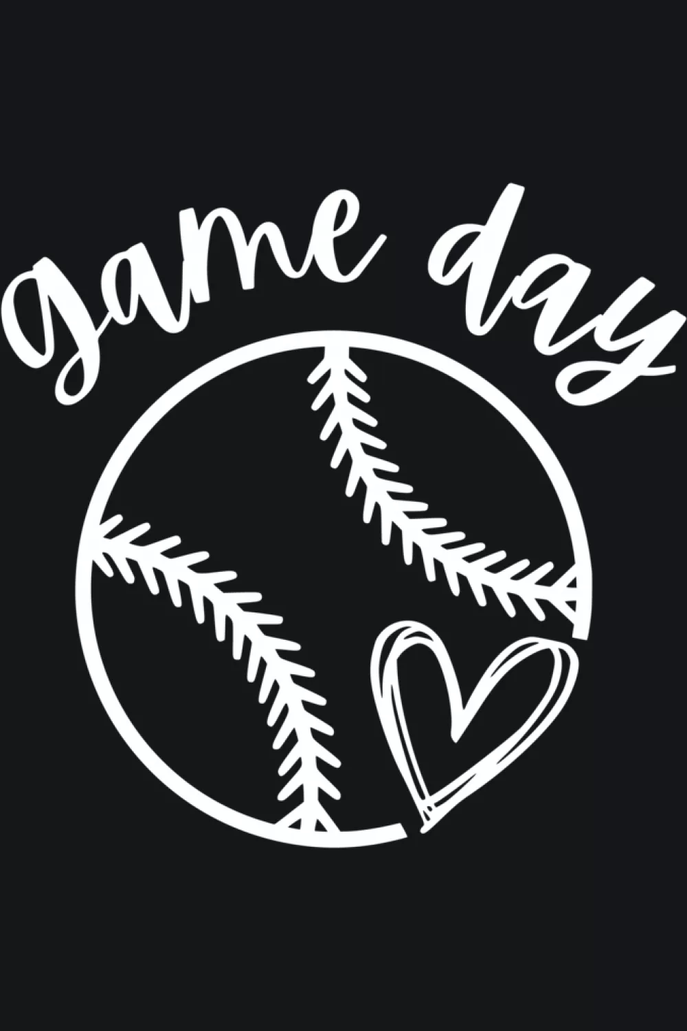Softball heart mood with a game day theme for women and girls who like a sweet sporty touch.