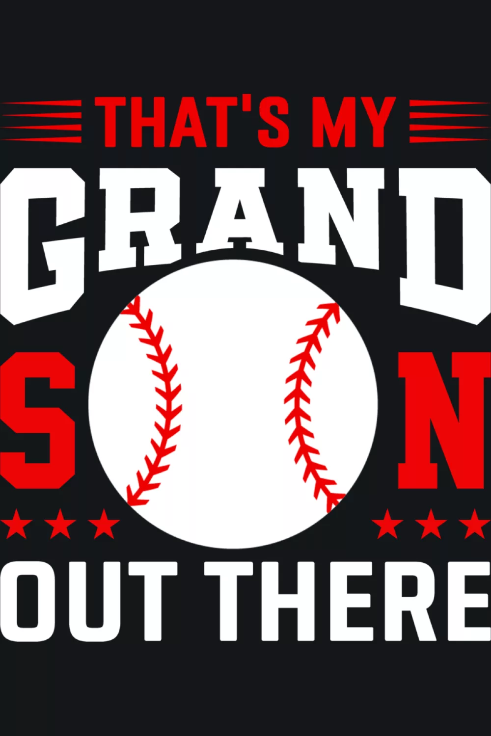 Humorous grandparents baseball support outfit