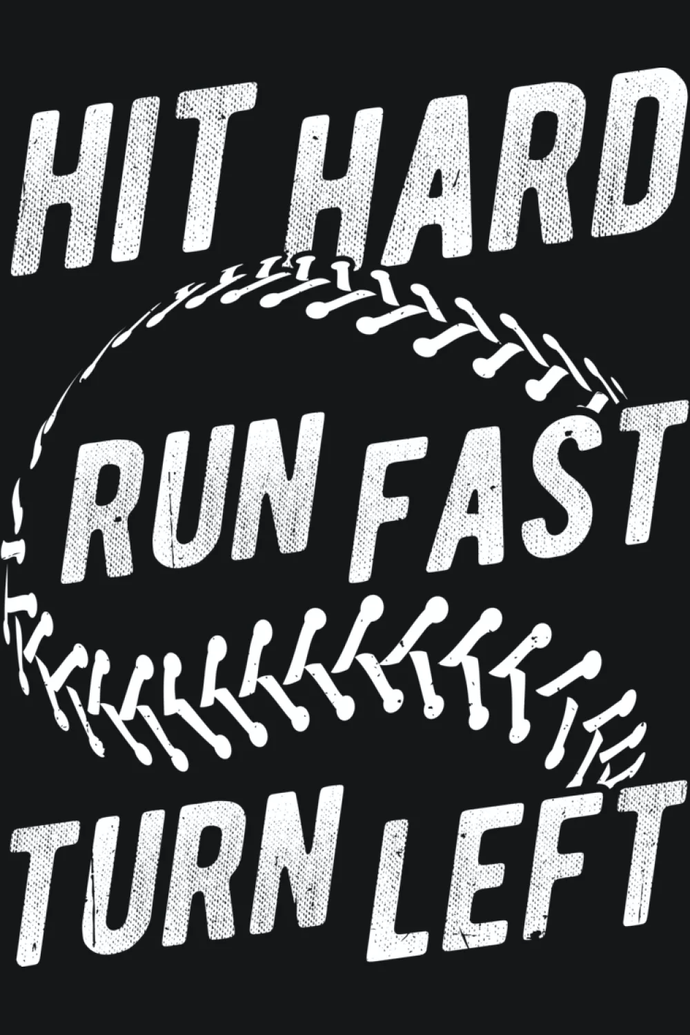 Fan focused baseball badge with strong type and stitch details that frame the message.