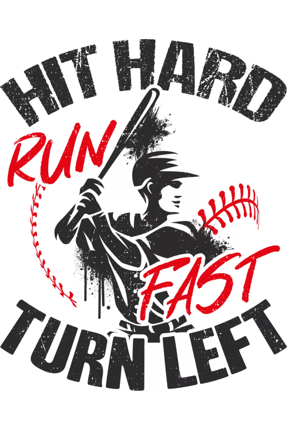 Motivational baseball quote layout with a determined player vibe and a focused, serious tone.