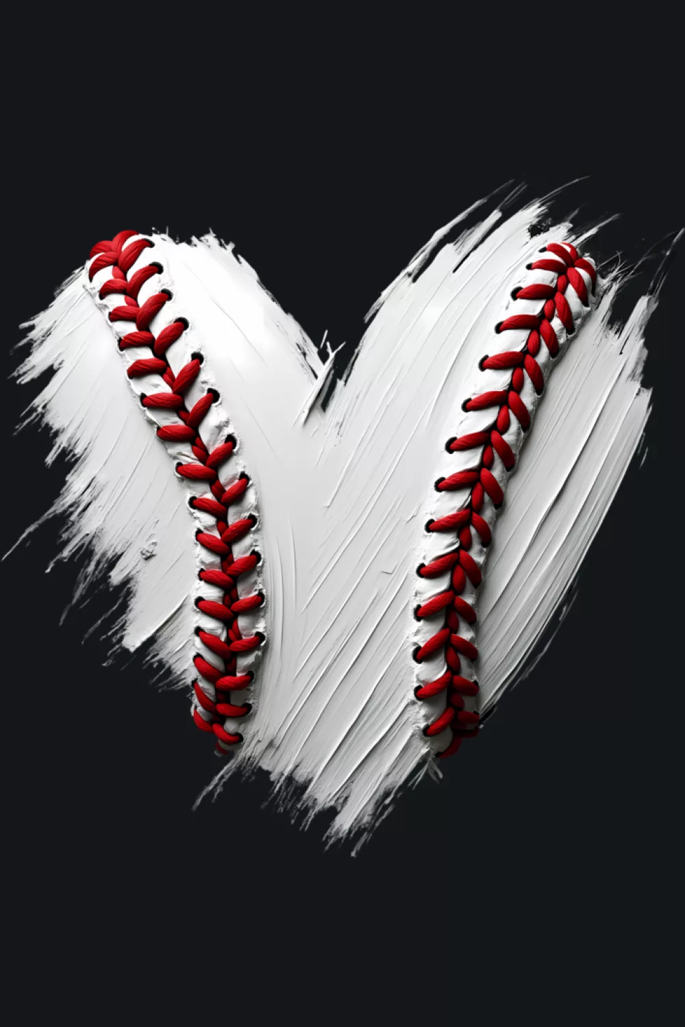 41+ Love Baseball Heart Shirt Design Ideas for Game Day and Valentines Day 69 Baseball seams heart design with clean lines for minimalist sports outfits.