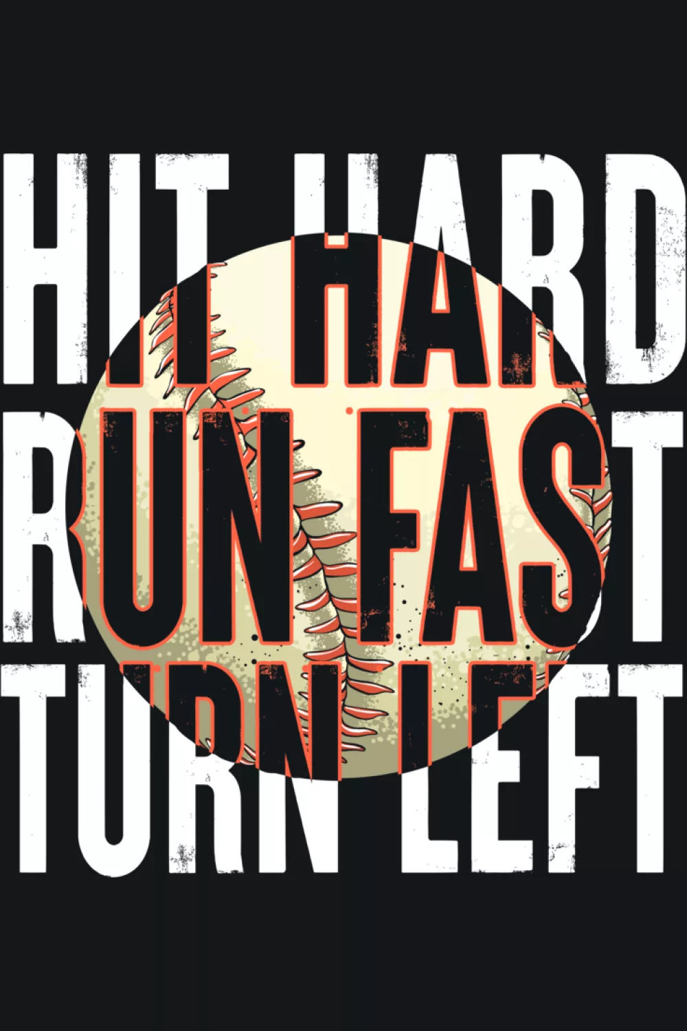 Bold baseball quote with a simple ball element that feels classic and confident.