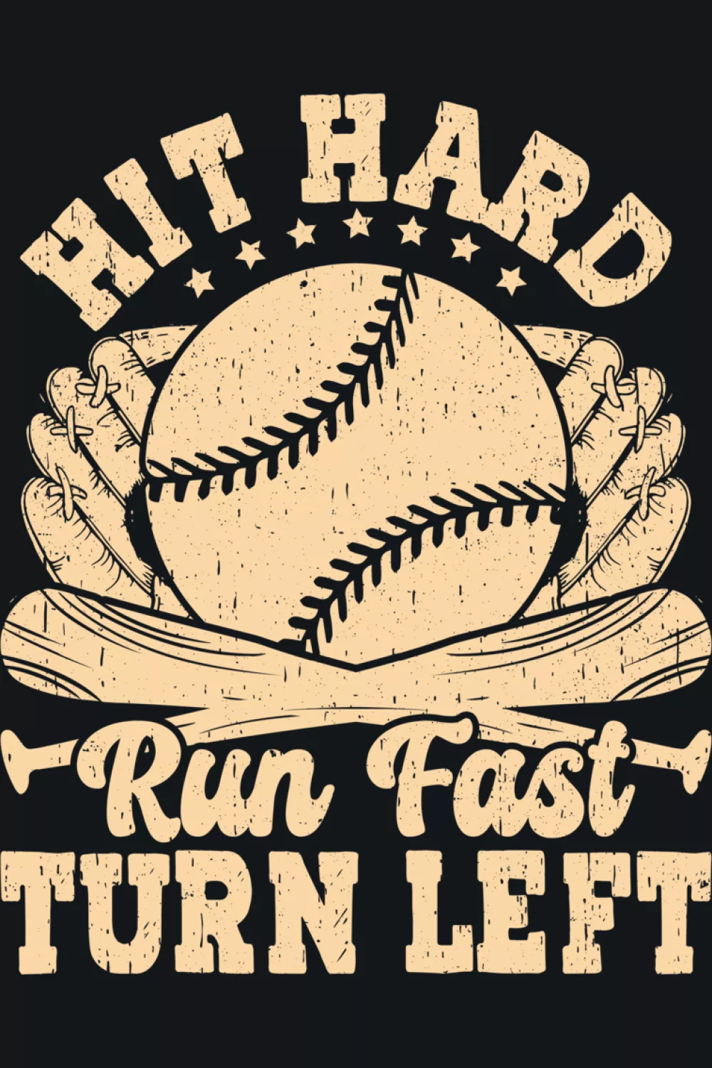Baseball quote badge with a rounded shape that feels like a team logo concept.