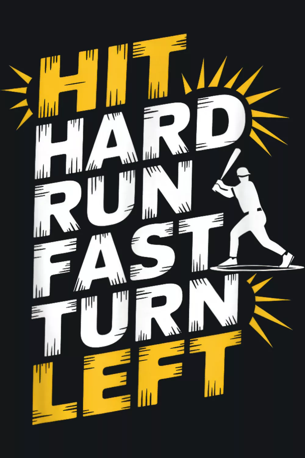 Baseball themed quote with a bold central focus that keeps the slogan front and center.