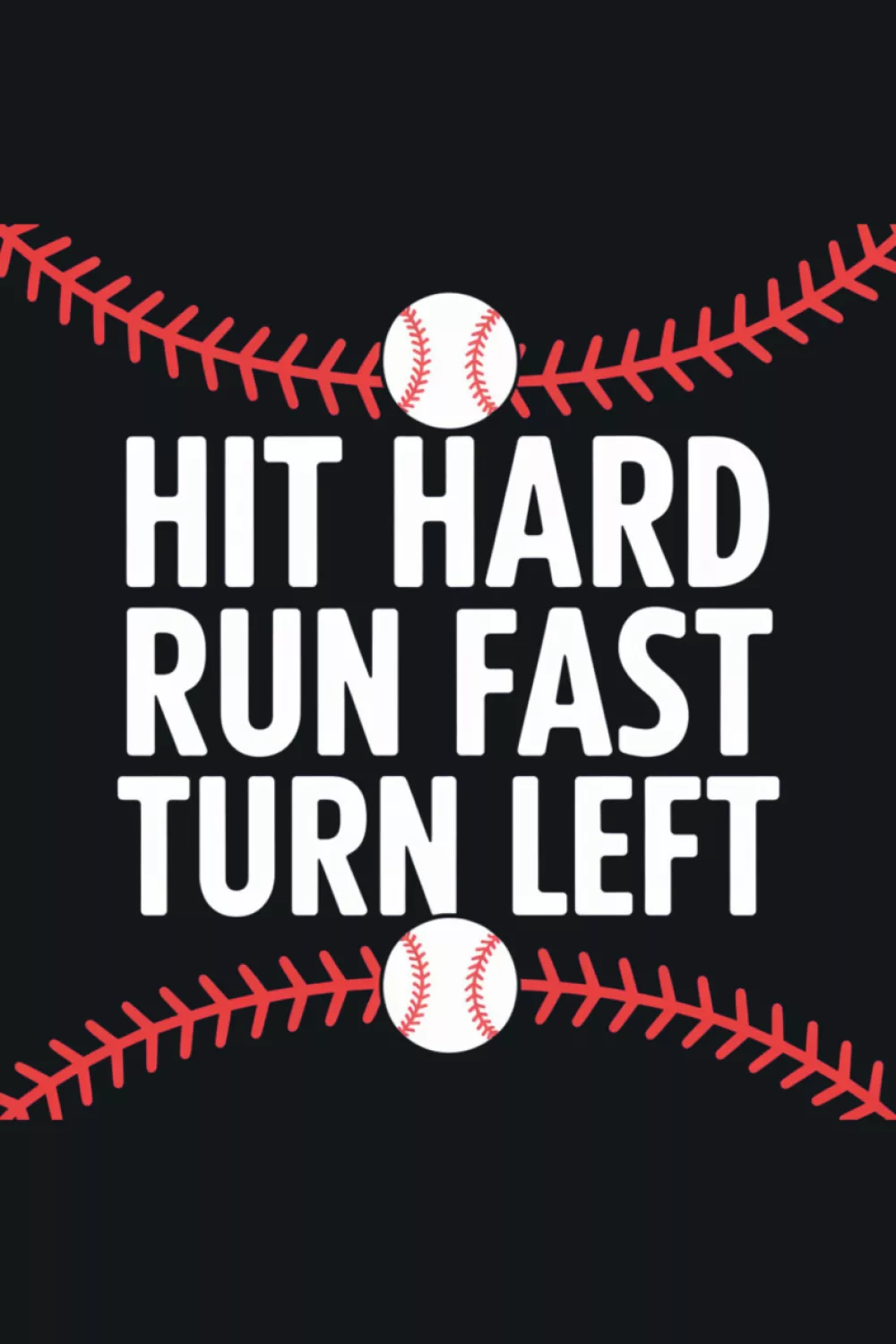 Bold baseball words with stitch accents that add extra energy without clutter.