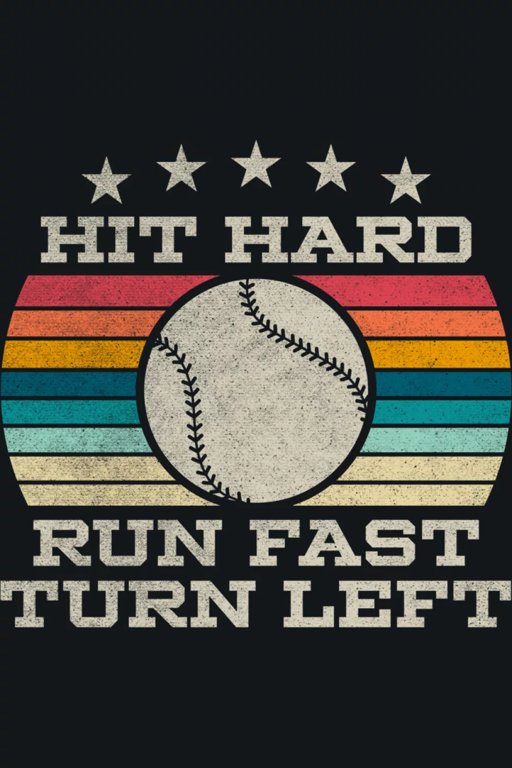 Retro leaning baseball badge with simple typography that reads well from a distance.