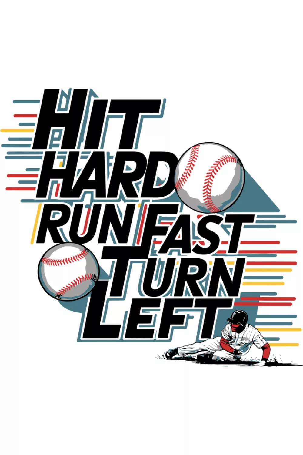 Diamond sport quote concept with a simple ball icon and a crisp, centered message.