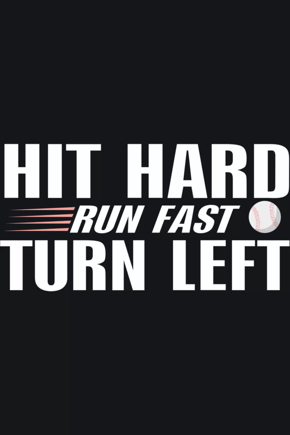 Funny baseball quote badge with strong contrast and a simple stitched accent for clarity.
