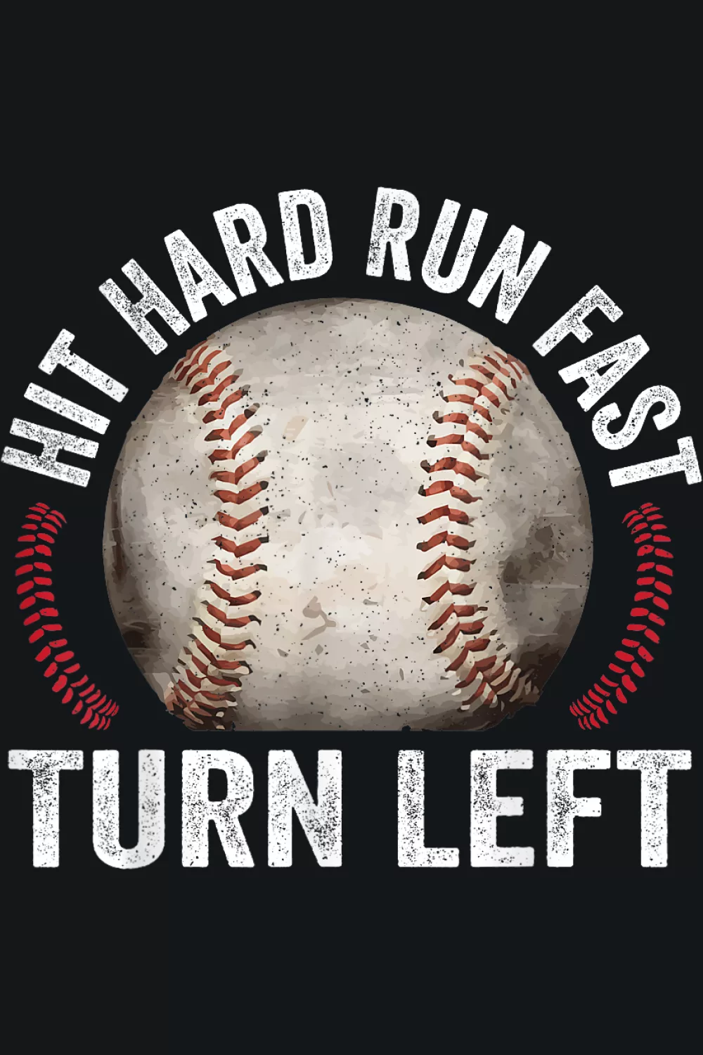 Baseball player graphic plus quote that highlights speed, hustle, and turning the corner.