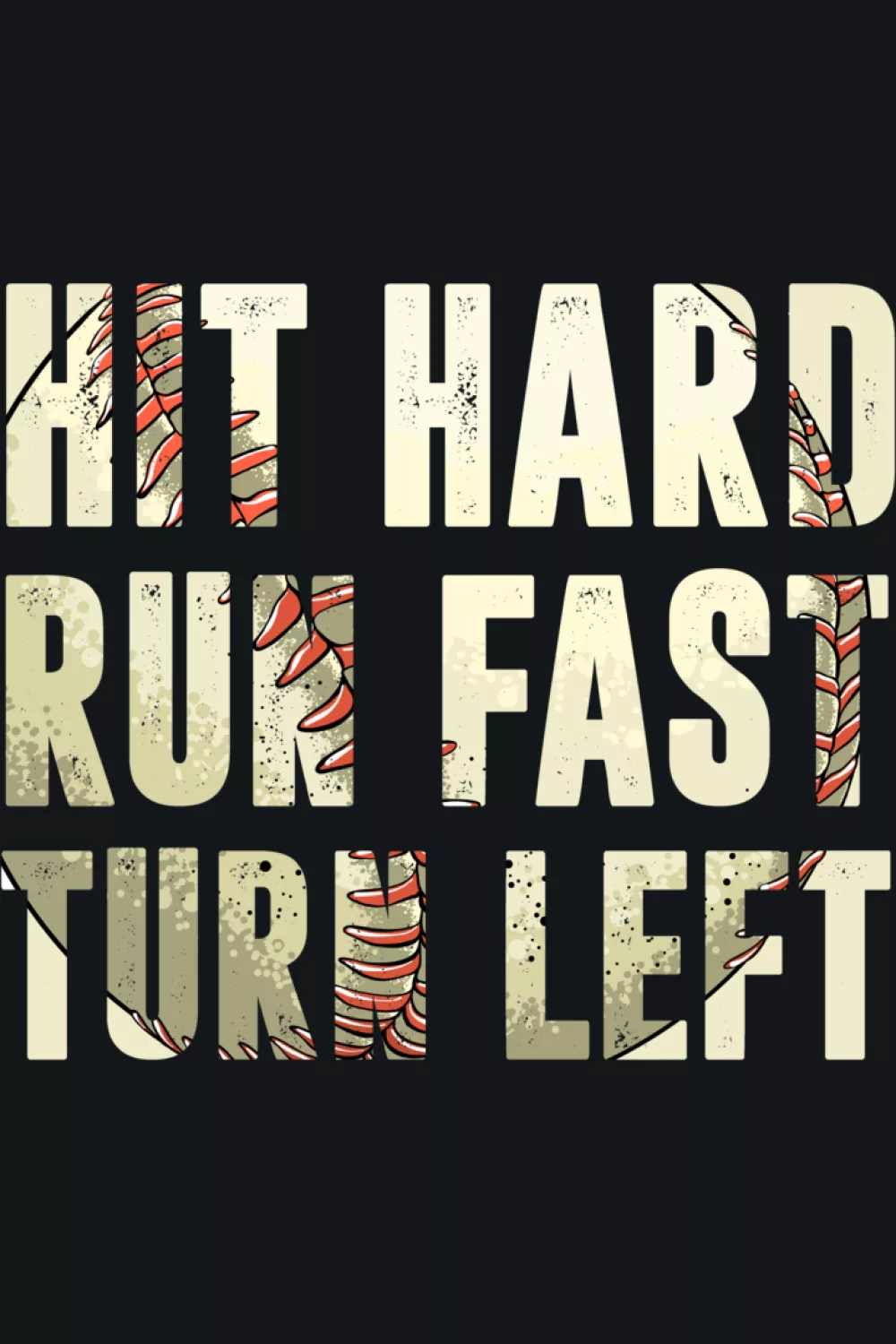 Vintage style baseball humor with a worn in feel and classic badge composition.