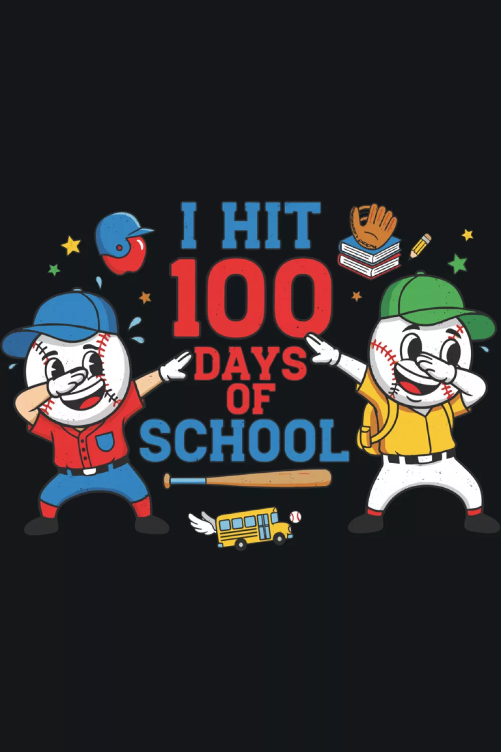 celebration ready 100th day of school baseball shirts for students and kids