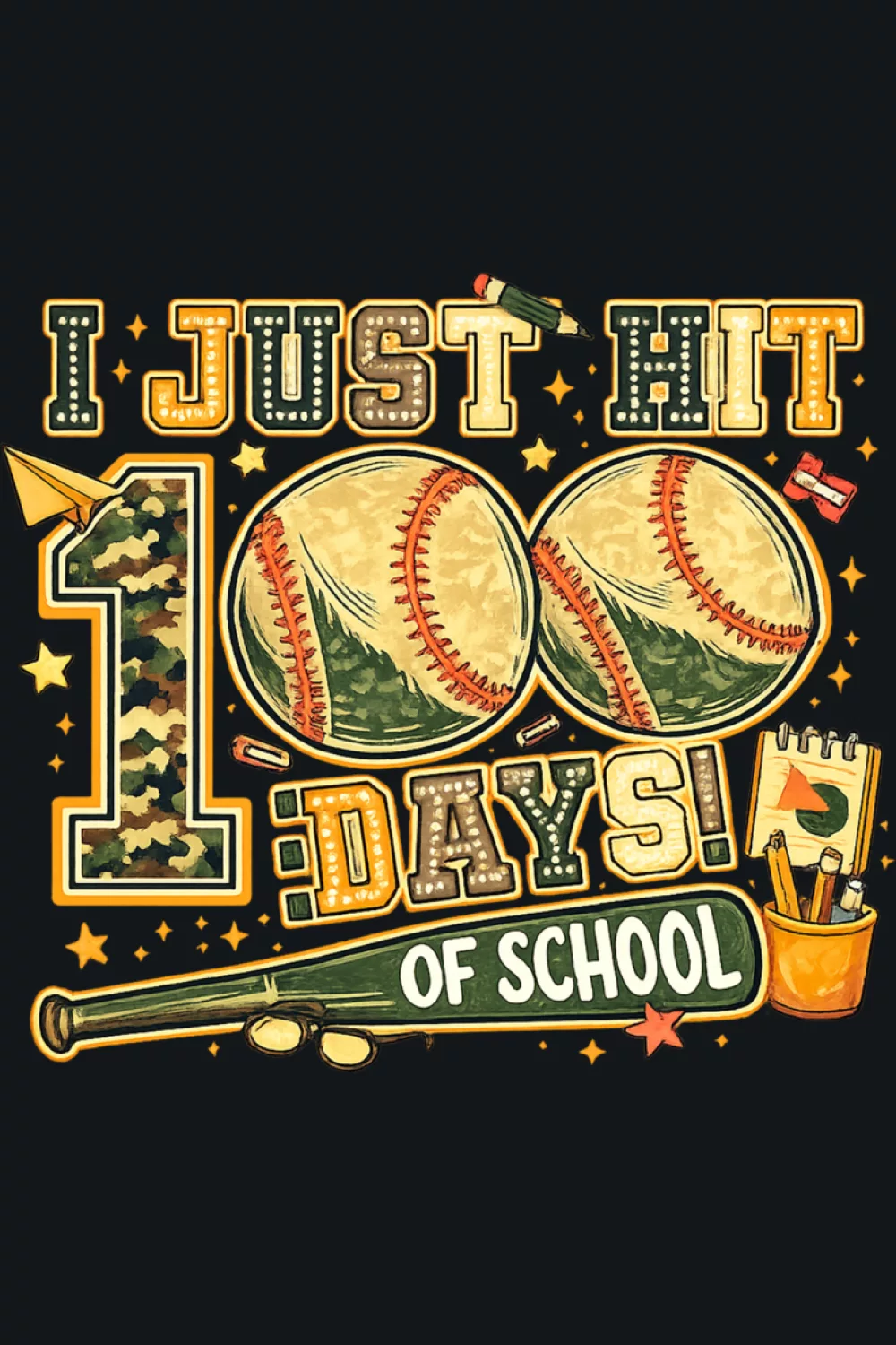 themed baseball school outfit