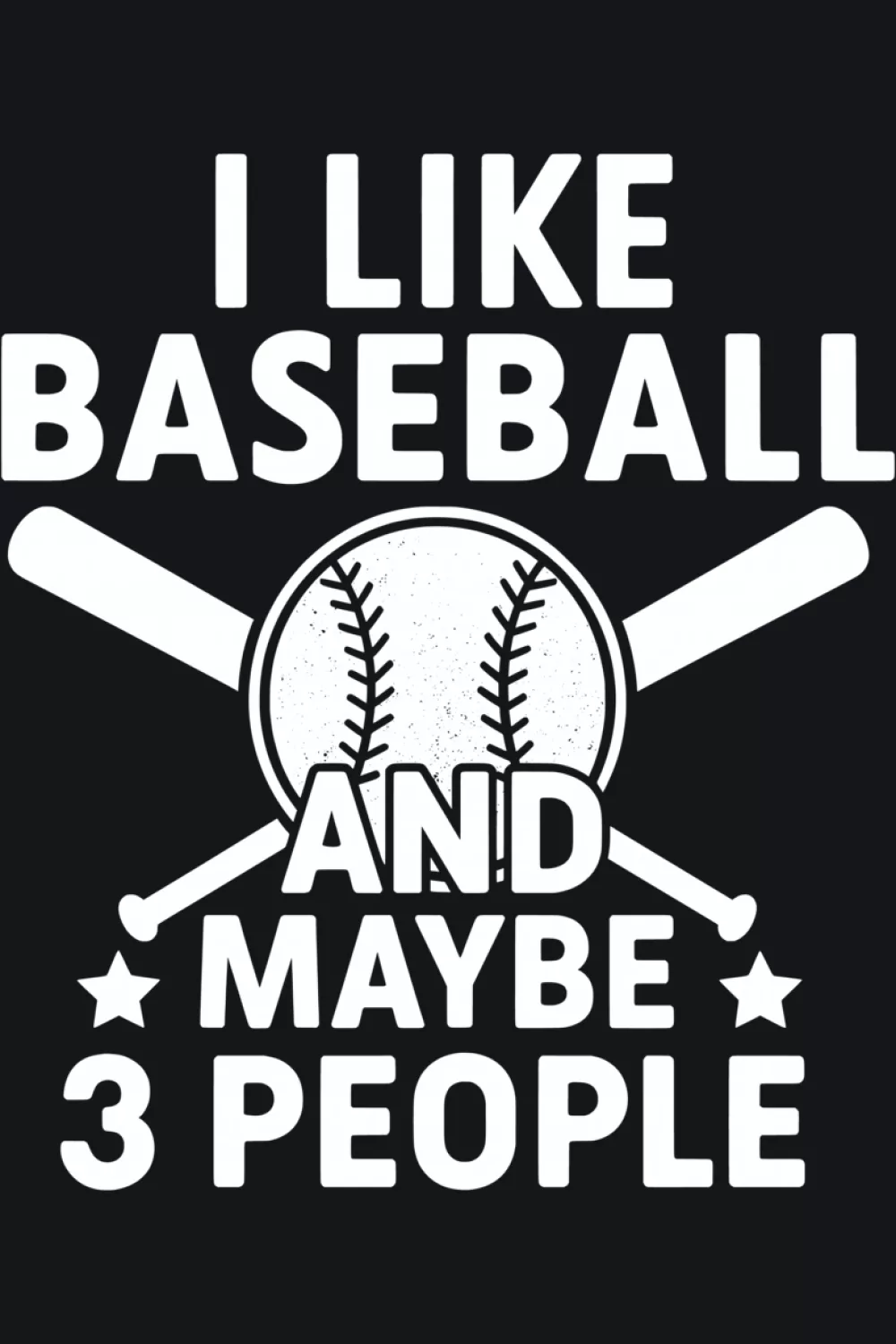 Confident typography baseball quote for fans who want a crisp message without extra graphics.