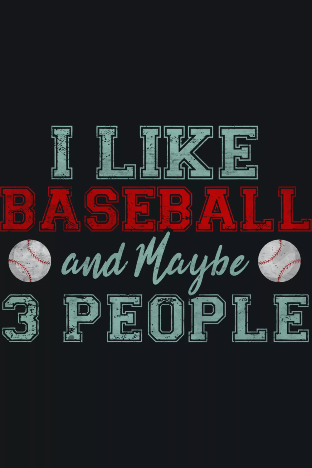 Minimal typography baseball saying that feels clean and easy to style with everyday basics.